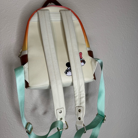 Disney Loungefly Mickey & Minnie Summer At The Beach Mini Backpack - Picture 3 of 11